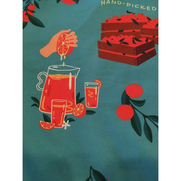 Tropical Bros Natalie's Orchard Island Juice Co Shirt XL Blue Short Sleeve Butto - Picture 4 of 6